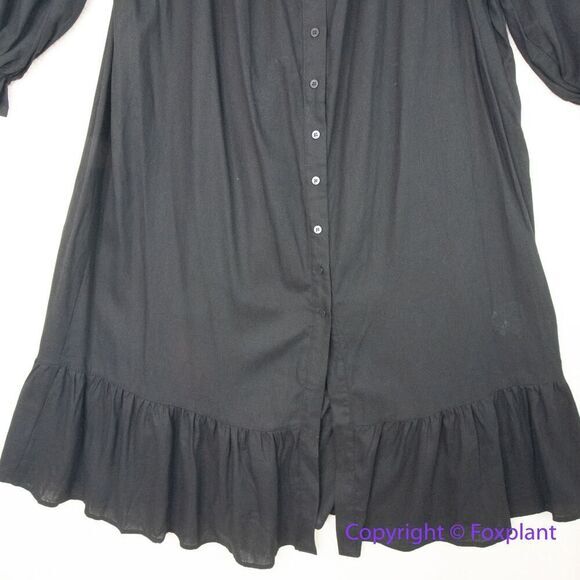 New! Eloquii black Linen Maxi Day Dress, size 14/16 - Picture 5 of 16